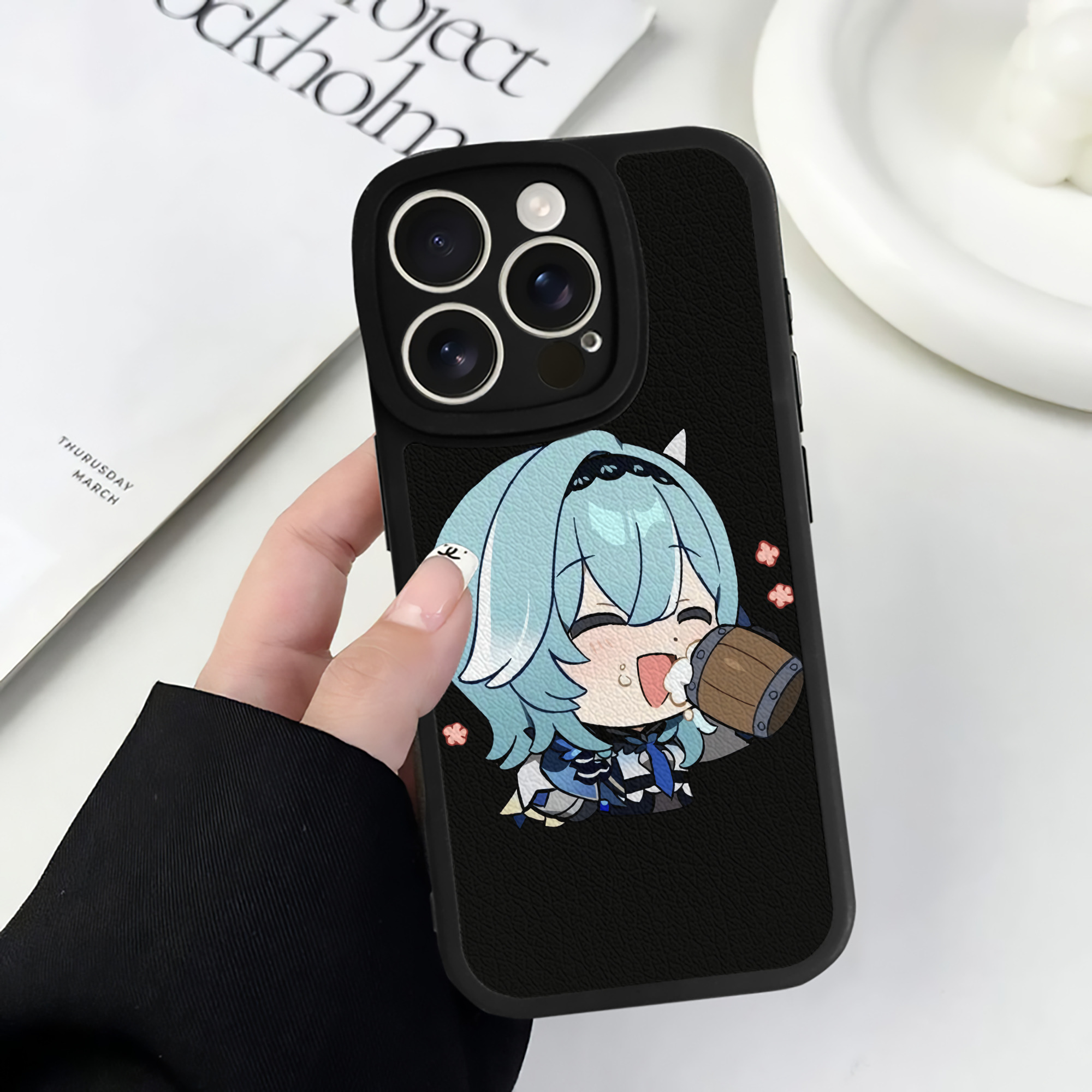 げんし神 优菈 ゆうら genshin Yūra 【iPhone 16シリーズ対応】シリコンスマホケース（レザー調） 材質：シリコン
